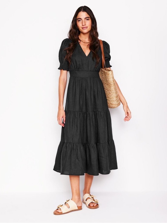 Boden Dresses & Skirts - Boden Anna Linen Tiered Midi Dress- NWT Sz 6P